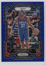 2023-24 Panini Prizm Blue Wave Prizm Ricky Council IV #294 1t4l