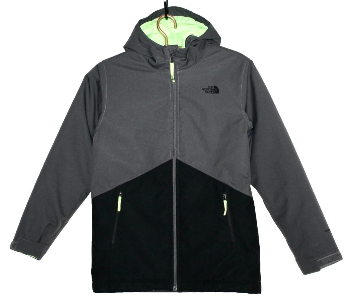 NORTH FACE Boys Apex Elevation Windwall Hooded Jacket Size Large Gray Black
Opens in a new window or