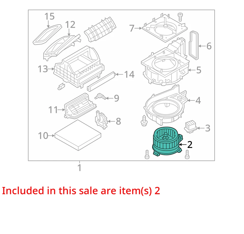 Motor soprador CA 2012 Infiniti M37 aquecedor fabricante de equipamento original 139K milhas - LKQ347469118 - Imagem 4 de 4