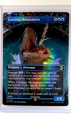 #ad MTG Magic The Gathering REX Jurassic Park World Foil #2 Cresting Mosasaurus LP $11.99
