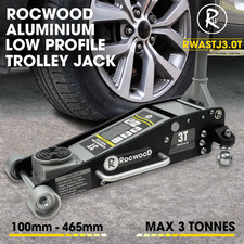 Low Profile Trolley Jack RocwooD 3 Ton Aluminium Steel Garage Vehicle Car 