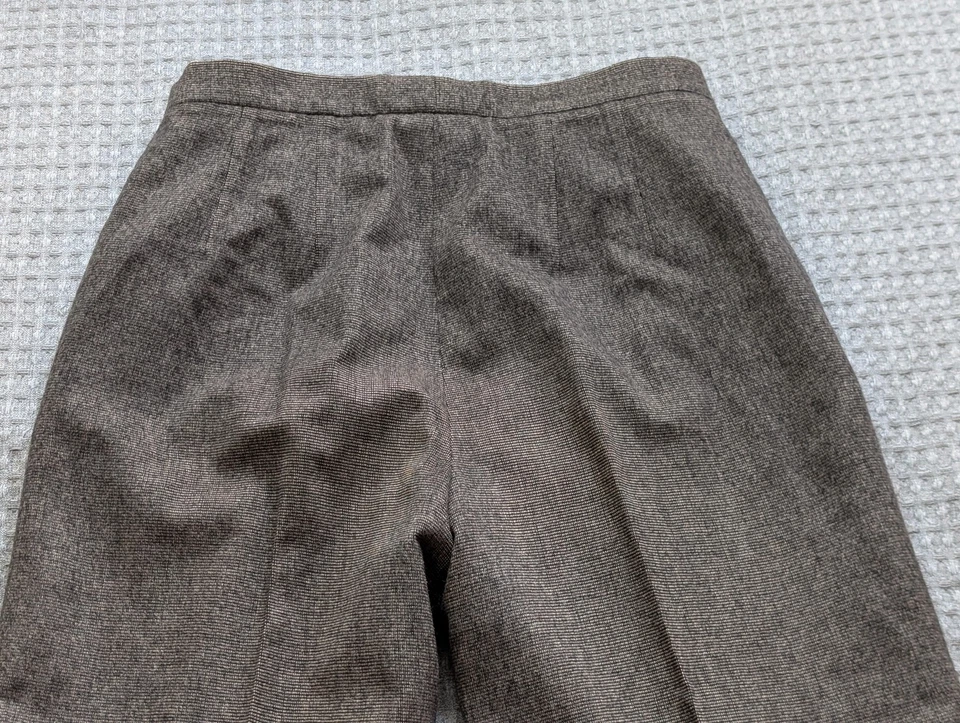 Брюки женские Max Mara IT 40 коричневые шерстяная смесь сшитые на заказ прямые штанины сделано в Италии - Изображение 4 из 4