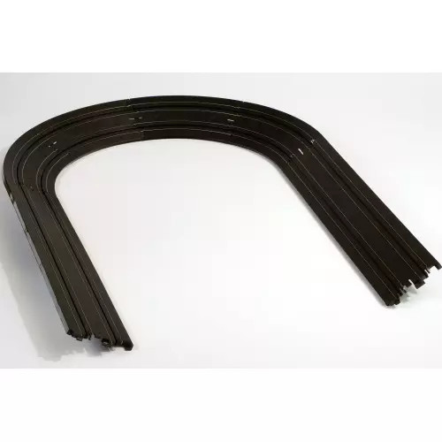 Courbe relevée 9" AFX Racing 70622 pour stabiliser les voitures de slot à haute vitesse