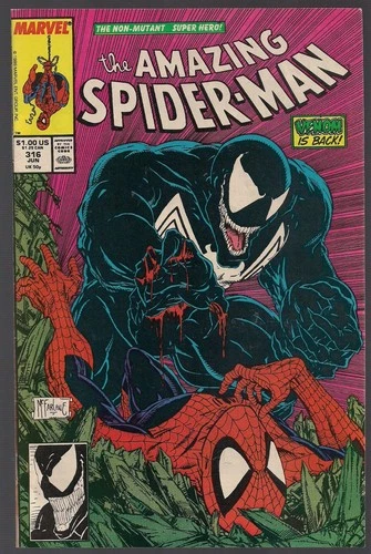 AMAZING SPIDER-MAN #316 MARVEL 1989 TODD McFARLANE 1st FULL VENOM COVER & ART VF