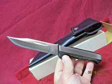 Vintage Vernco Black Angus Hi-CU  Fixed Blade Hunting Knife, W/Sheath in Box