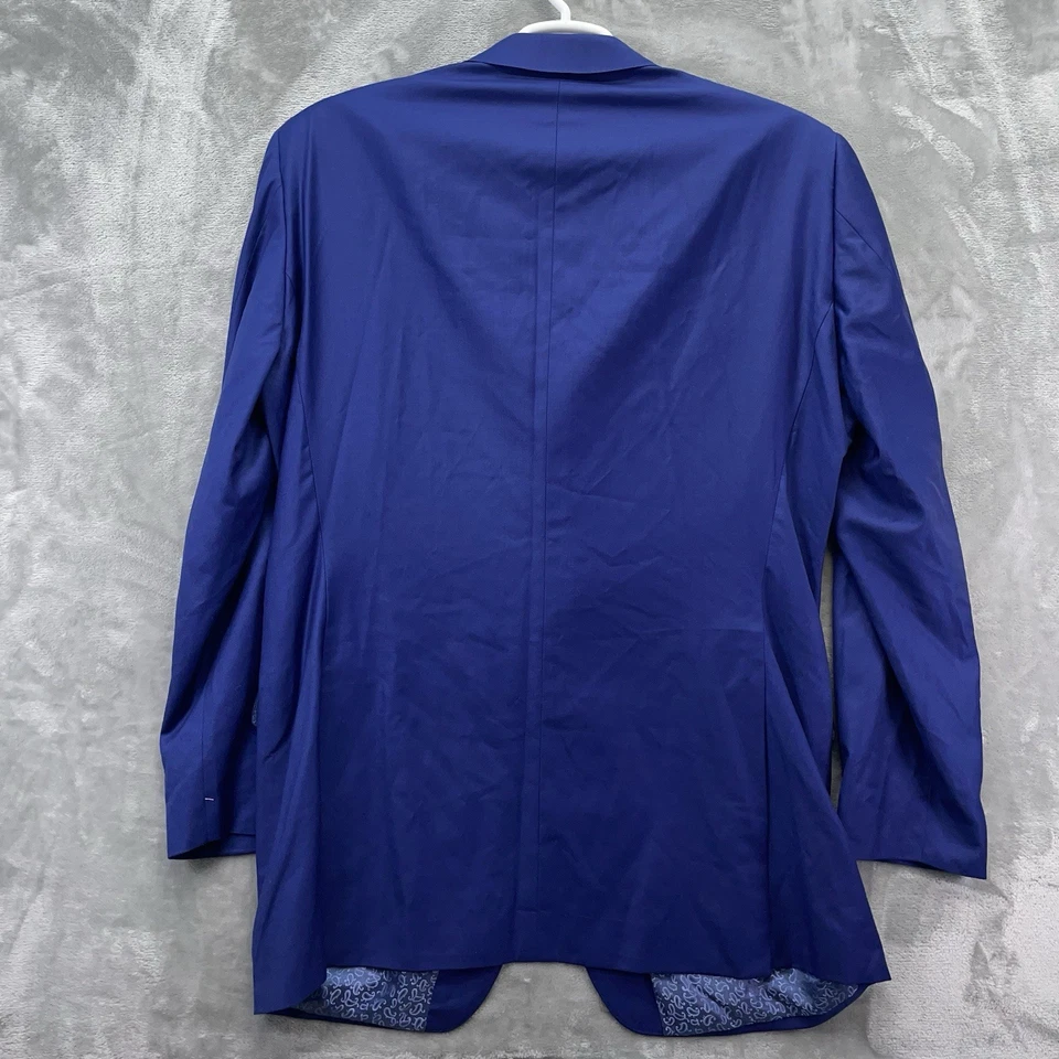 Indochino Blazer Men 48L Sport Coat Jacket suit two button Bespoke Yaletown navy - Image 3 of 4