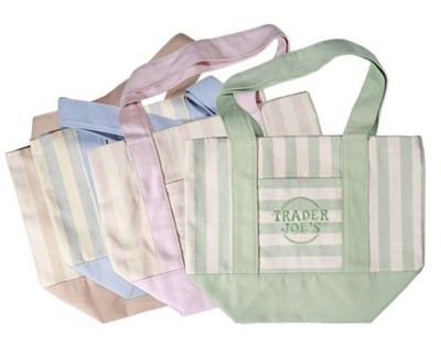 Trader Joe s Mini Striped Pastel Canvas Bags Limited Edition Set Of 4