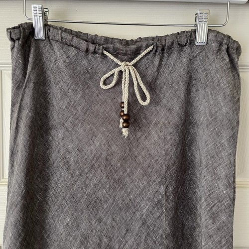 Eddie Bauer 100% Linen Maxi Skirt Sz S Coastal Boho Prairie Modest - Picture 2 of 6
