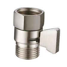 Water Flow Control Valve,  Brass Shut Off Valve for Handheld Brushed Nickel