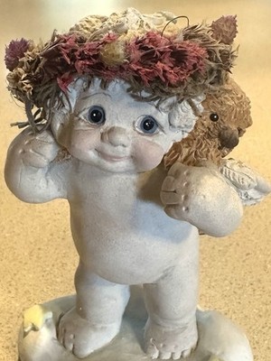 Vtg 1996 Dreamsicles Cherub Angel With Teddy Bear Back Packin , FIRST RELEASE