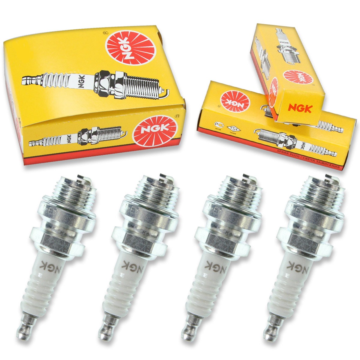 4pcs 71-72 Ski-Doo Olympique 399 NGK Standard Spark Plugs 399cc 24ci Kit Set me