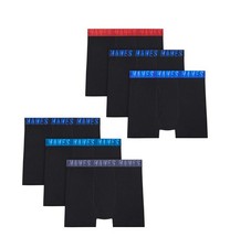 Hanes Big Moves Boxer Briefs for Boys 6-Pack Black Size S   Without Tags