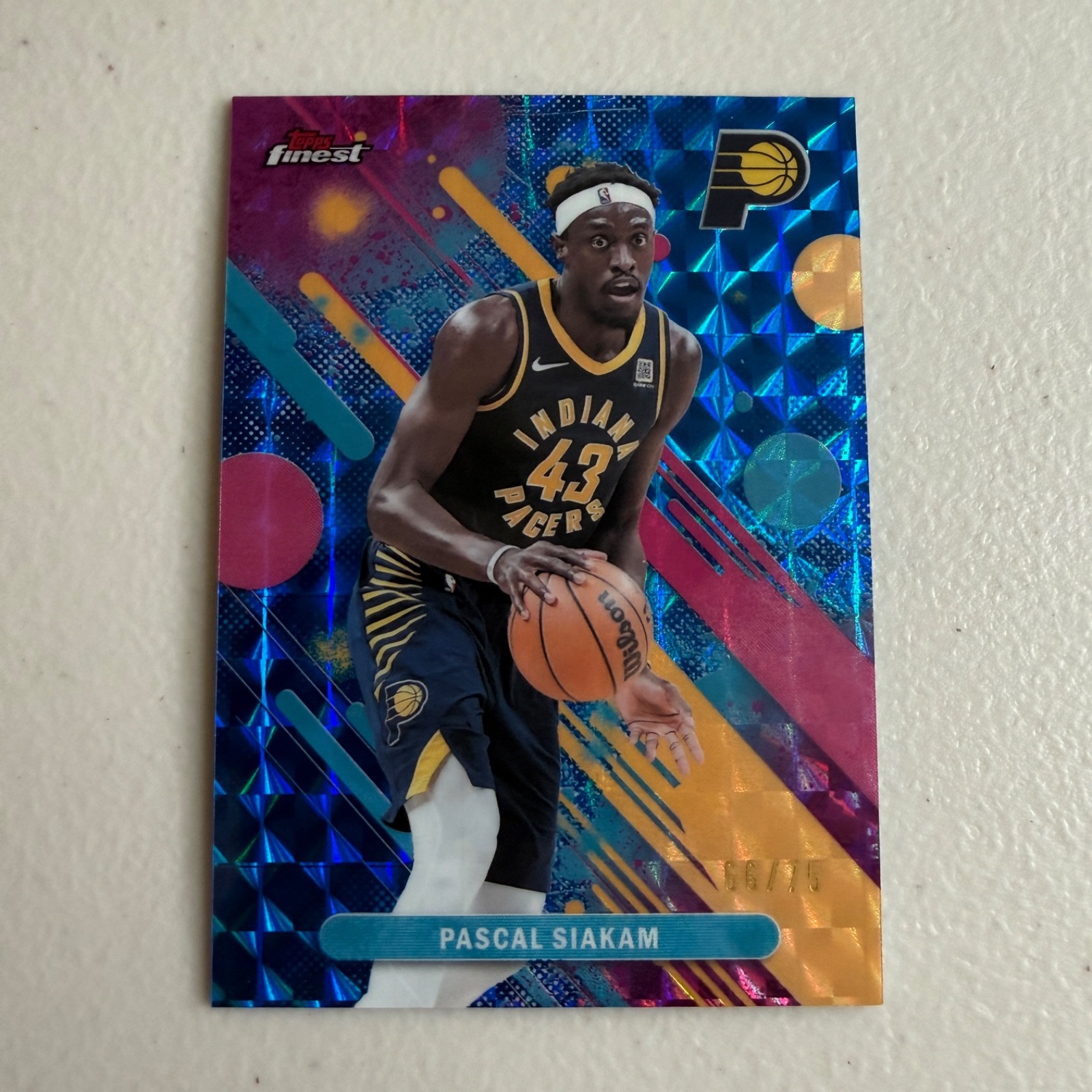 2025-26 Topps Finest Pascal Siakam Indiana Pacers #41 Serial Numbered /75