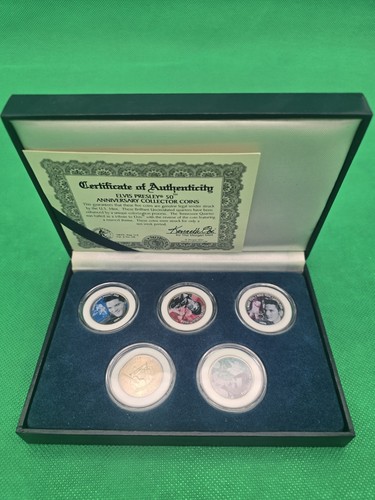 Elvis Presley 50th Anniversary Commemorative Collector Coin Set Morgan Mint COA - Picture 1 of 3