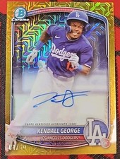 2025 Bowman Chrome Prospects Kendall George Autograph Gold Mojo First Print /50