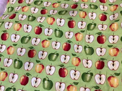 A Day On The Farm Apples Fabric By Sandy Lynam Clough Red Rooster Fabrics -BTY
