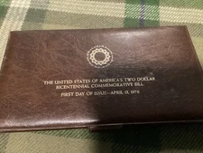 Bicentennial Commemorative Two Dollar Bill First Day of Issue  April 13, 1976