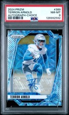 2024 PANINI PRIZM AUTO-CHOICE #389 TERRION ARNOLD ROOKIE RC 51/100 PSA 8
