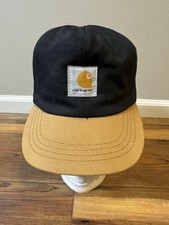 Vintage Carhartt Hat Cap Ear Flaps Insulated Quilted Canvas Made in USA Size M