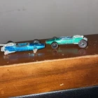 RARE SET OF TWO 1969 VINTAGE REDLINE HOT WHEELS BRABHAM REPCO F1 BLUE & GREEN