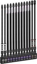 GEINXURN Pozidriv Schrauberbit Set 13tlg 150mm S2 Stahl magnetisch PZ1 PZ2 PZ3