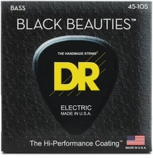 DR Strings BKB-45 Black Beauties Coated Steel Medium Bass Strings