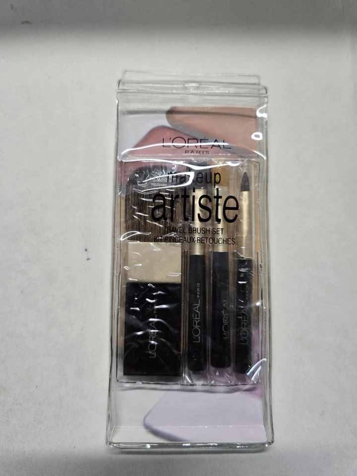Lote De 6x4 L'oreal Maquillaje Artista Pinceles De Viaje Juego De 4 Piezas Nuevo En Paquete Foto 2 de 4