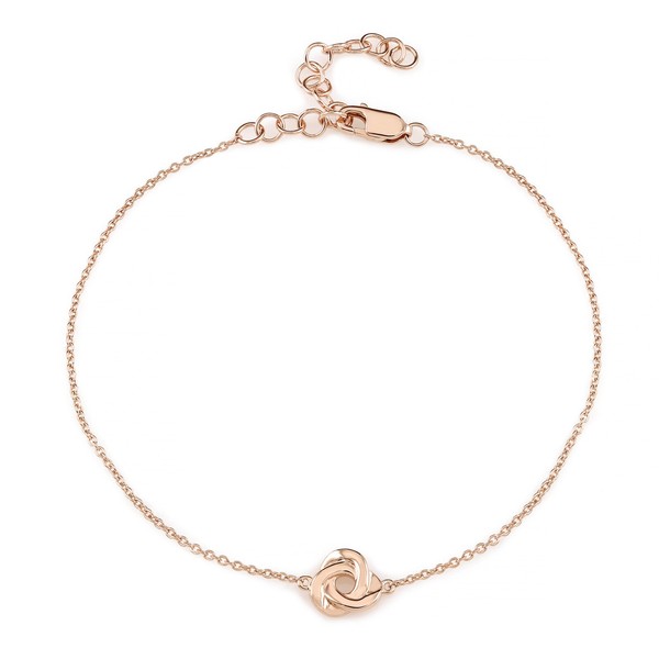 Cavill Silberarmband 925 Sterling Silber RoséGold Knoten Verstellbar-image