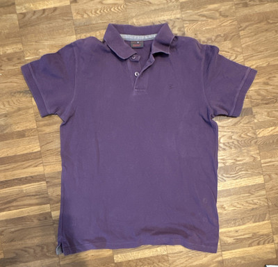 Esprit Herren Polo S lila Kurzarm Kragen Knopfleiste Golf Freizeit Sport
