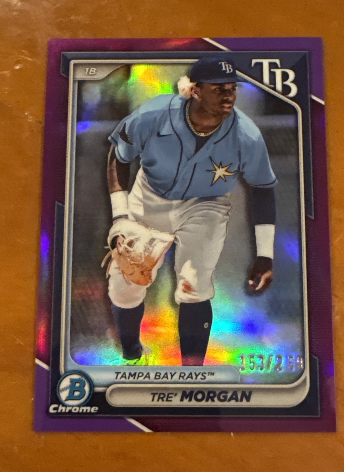 2024 Bowman - Chrome Prospects Tre' Morgan #BCP-126 Purple Refractor /250 (RC)