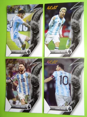 Fansmall Argentina 4 x Lionel Messi world cup 2022 champion GOAT no Panini Topps - Bild 1 von 4