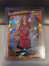 2025 Panini WNBA Prizm #145 Lucy Olsen Rookie Cracked Ice Variation Mystics RC