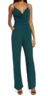 Dress The Population Dark Green Emmet Gathered Crepe Jumpsuit,  Size S