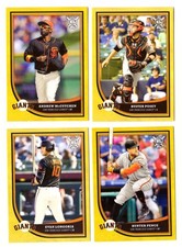 2018 Topps Big League Gold Parallel - SAN FRANCISCO GIANTS Team Set 