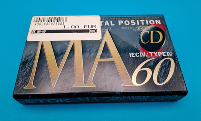 MC Kassette TDK MA 60 Metal Position IEC IV / TYpe IV Leerkassette sealed NEU