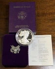1987-S American Silver Eagle Proof, OGP & COA, No Reserve