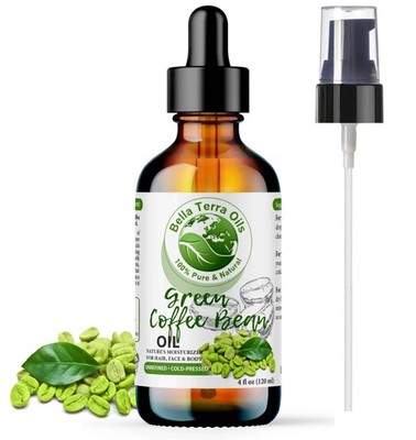 Natural Cold-Pressed Green Coffee Bean Oil 100% Pure Anti-Aging Skin Hair