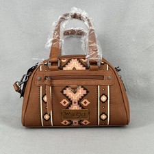 Wrangler Brown Purse Crossbody Bag WG185-5112 Brown Southwest Aztec Design NWT
