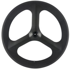 Ruota anteriore a tre razze in fibra di carbonio 70 mm bici da strada/pista bici set ruote a tre razze