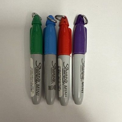 4er Set Sharpie Mini Permanentmarker. Ideal für Golf. Blau Lila Rot Grün