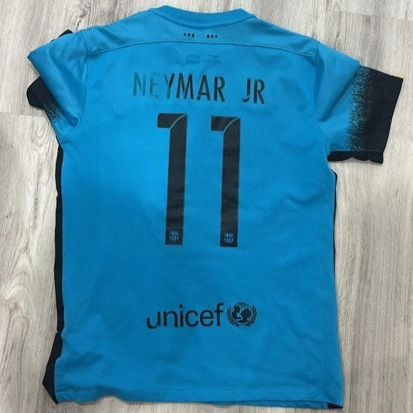 Camiseta de fútbol Nike para hombre verde azulado FC BARCELONA NEYMAR JR 2015/2016 TALLA GRANDE Foto 3 de 4