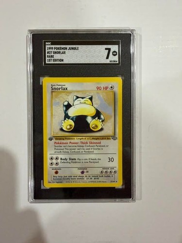 Snorlax (1st Edition) graded SGC 7 for sale on eBay