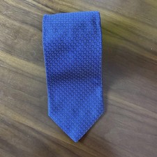 Brooks Brothers 346 Pure Silk Blue Geometric Micro Dot Woven Fleece Logo USA