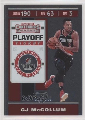 2019-20 Panini Contenders Playoff Ticket /199 CJ McCollum #17 rh9