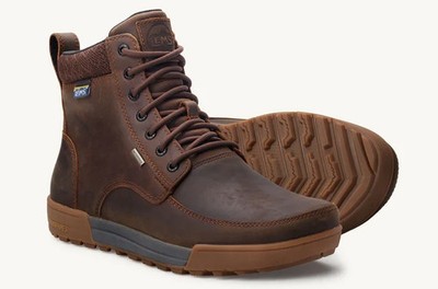 Lems Shoes Boulder Summit Waterproof Boots Rugged Bark M10 New MSRP $210