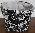 Retired Thirty-One Round Utility Bin Collapsible Organizing Tote Black White — photo 1