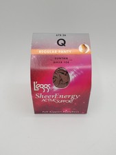 Leggs L'eggs Sheer Energy Active Support Suntan Sz Q Pantyhose 1 Pair Sheer Toe