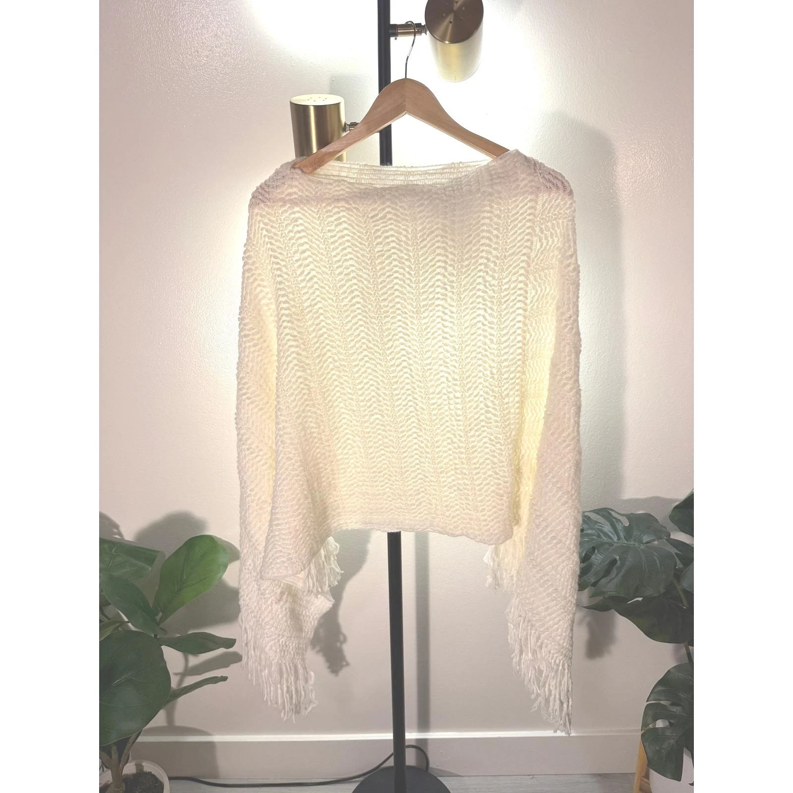 charming nordic poncho cream boho fringe tassels trending bohemian scarf large