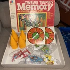 *VINTAGE* 1984 Twelve Teepees Memory Game by Milton Bradley Bonus Extra Pieces