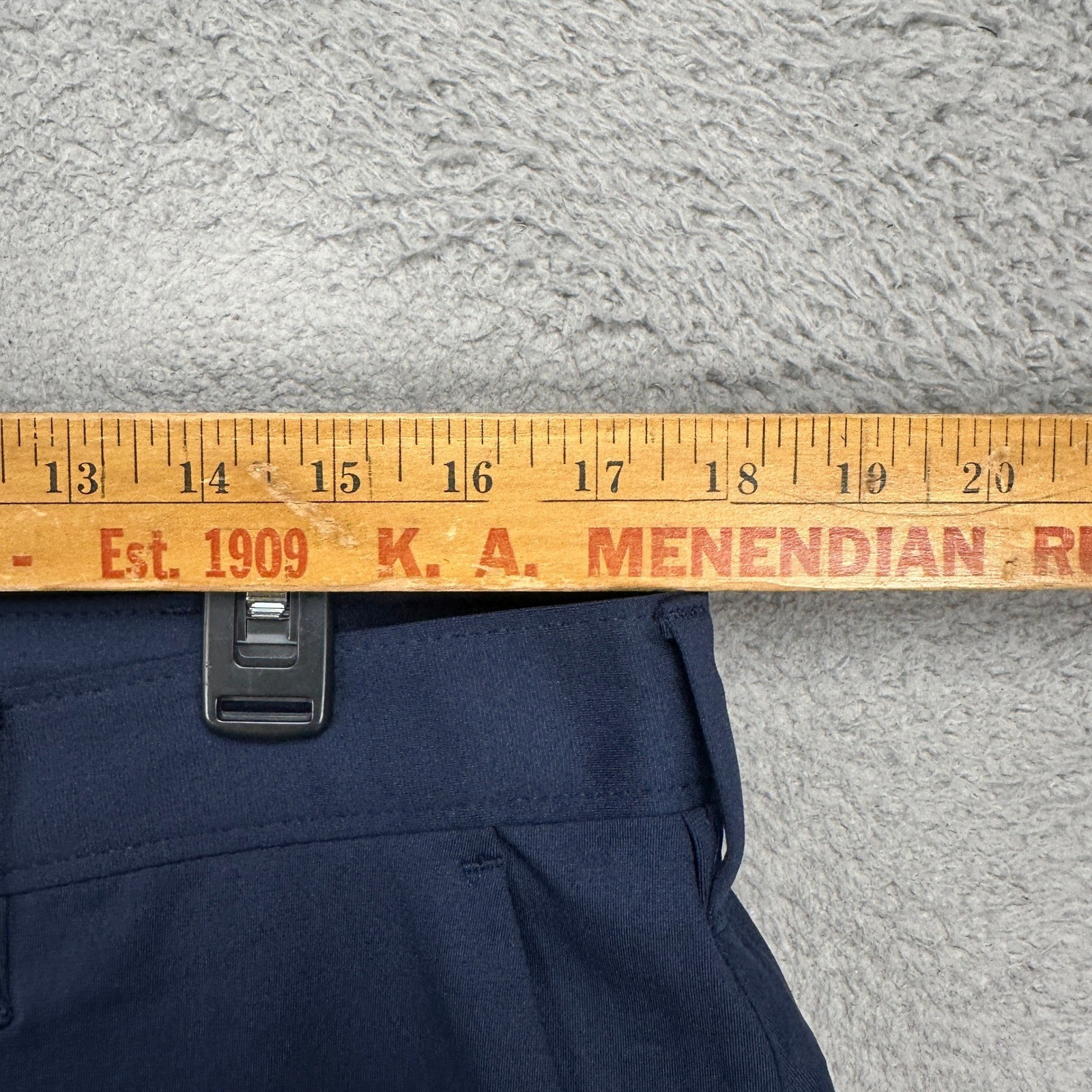 Lands End Mens Chino Golf Pants 36 Blue Performance Tech Straight Leg Pockets